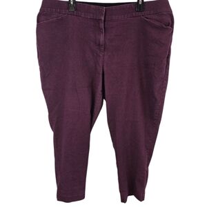 3/$25 EVRI Size 18W Ankle Purple Pants